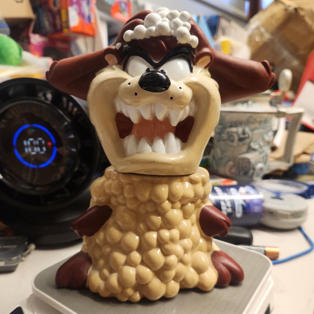 Vintage 1997 Looney Tunes 7.5" Taz Tasmanian Devil Bubble Bath Bottle Empty